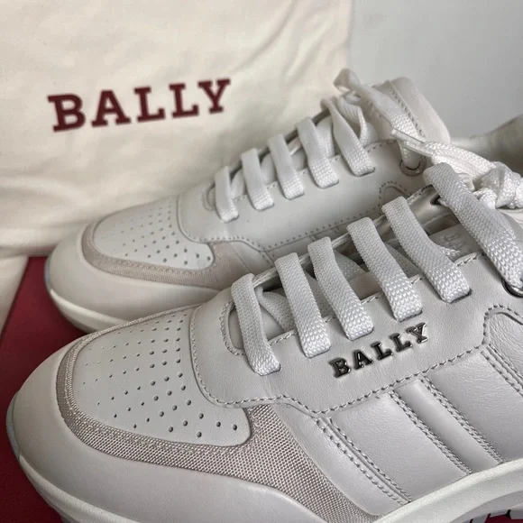 Bally Classic White Leather Sneakers - Picture 9 of 17